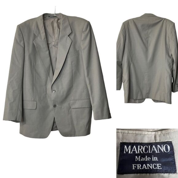 Marciano mens suit jacket sport coat blazer gray 100% wool mens US sz 40-42R - Picture 1 of 6